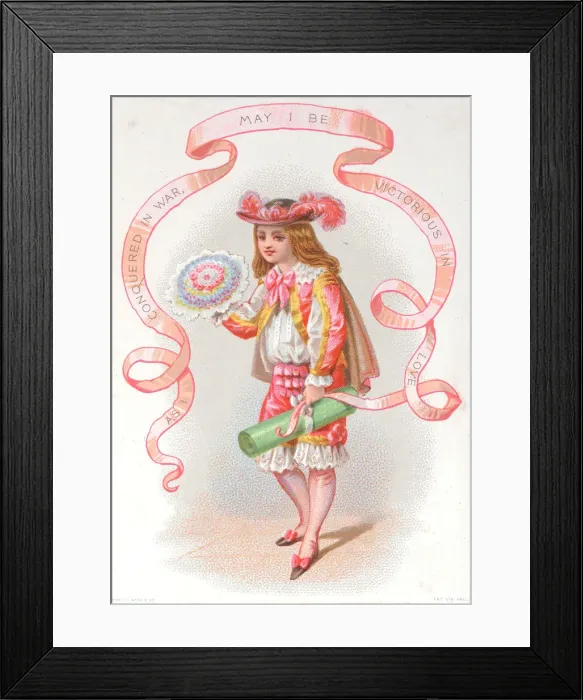 Framed Print : Valentine, before 1880. Creator: Anon Framed Print : Valentine, before 1880. Creator: Anon