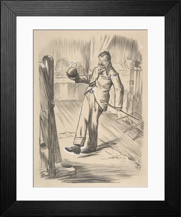 Framed Print : A Tight Fit, 1872. Creator: Charles Samuel Keene Framed Print : A Tight Fit, 1872. Creator: Charles Samuel Keene
