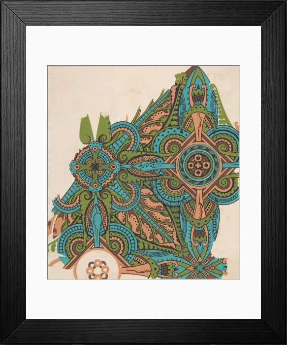 Framed Print : Design drawing, ca. 1883, based on earlier design. Creator: Christopher Dresser Framed Print : Design drawing, ca. 1883, based on earlier design. Creator: Christopher Dresser