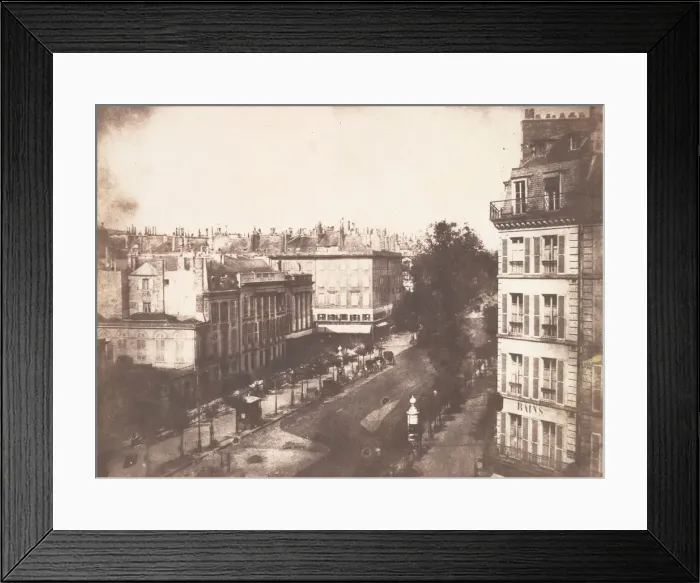Framed Print : View of the Boulevards of Paris, 1843. Creator: William Henry Fox Talbot Framed Print : View of the Boulevards of Paris, 1843. Creator: William Henry Fox Talbot