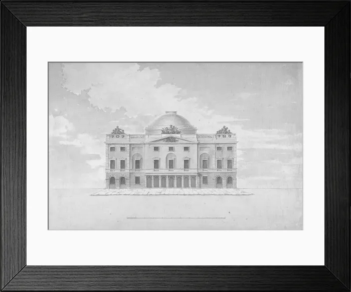Framed Print : Design for the Facade of a Theater (Perspective), late 18th-early 19th century Framed Print : Design for the Facade of a Theater (Perspective), late 18th-early 19th century