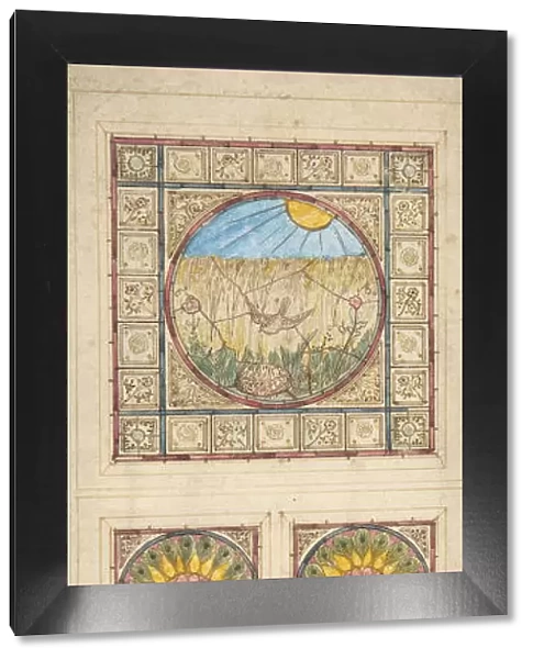 Design for a stained glass window, 1866-92. Creator: Alexander Gibbs