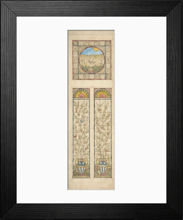 Framed Print : Design for a stained glass window, 1866-92. Creator: Alexander Gibbs Framed Print : Design for a stained glass window, 1866-92. Creator: Alexander Gibbs