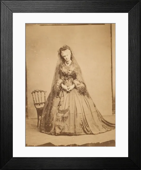 Framed Print : [Standing with a Rosary], 1861-67. Creator: Pierre-Louis Pierson