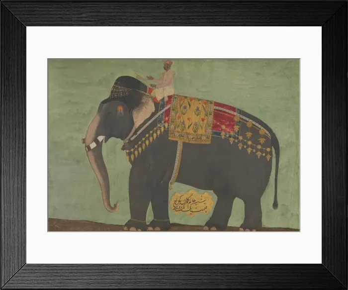 Framed Print : Portrait of the Elephant Alam Guman, ca. 1640. Creator Framed Print : Portrait of the Elephant Alam Guman, ca. 1640. Creator