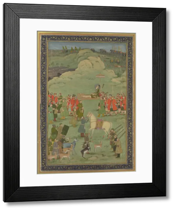 Framed Print : The Emperor Aurangzeb Carried on a Palanquin, ca. 1705-20. Creator: Bhavanidas Framed Print : The Emperor Aurangzeb Carried on a Palanquin, ca. 1705-20. Creator: Bhavanidas