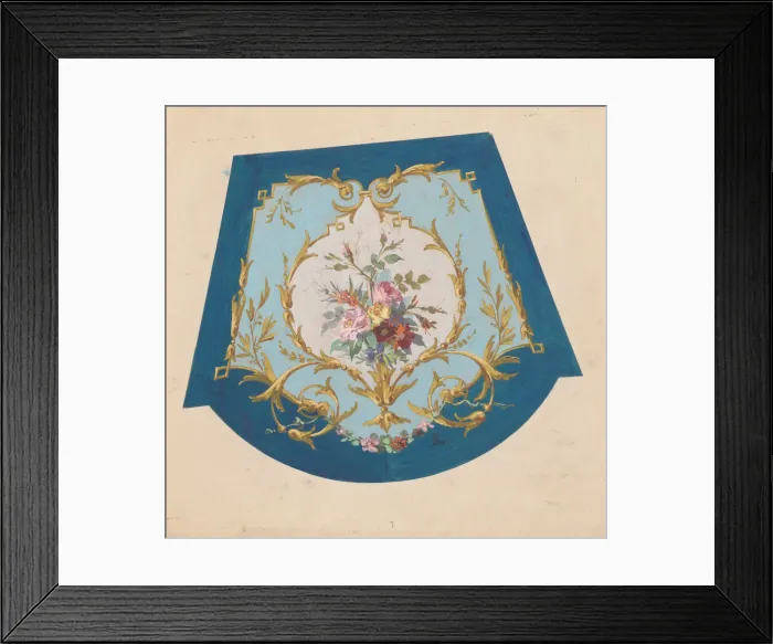 Framed Print : Design for a Chair Seat Cover, ca. 1850-70. Creator: Anon Framed Print : Design for a Chair Seat Cover, ca. 1850-70. Creator: Anon