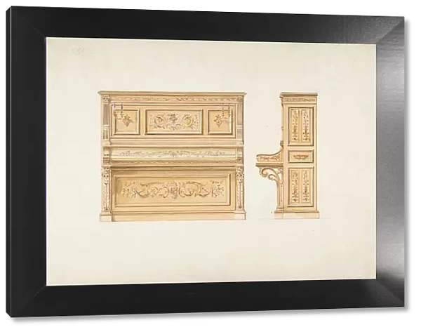 Design for a Piano, 19th century. Creator: Anon