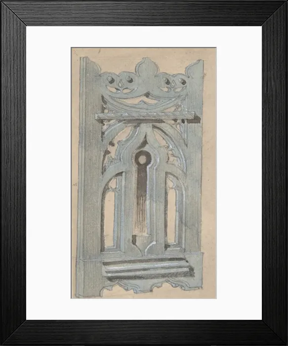 Framed Print : Metal Keyplate for Church, second half 19th century. Creator: Anon Framed Print : Metal Keyplate for Church, second half 19th century. Creator: Anon