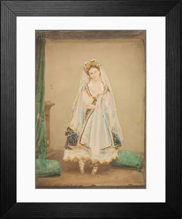 Framed Print : [La Comtesse in robe de pique or as Judith (?)], 1860s