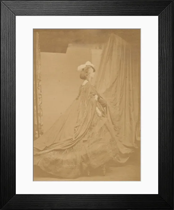 Framed Print : Le chapeau a plume (autre), 1860s. Creator: Pierre-Louis Pierson Framed Print : Le chapeau a plume (autre), 1860s. Creator: Pierre-Louis Pierson