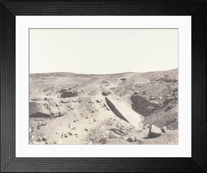 Framed Print : Assouan (Syene), Carrieres de Granit - Ancien Systeme d Extraction
