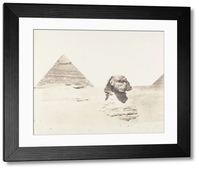 Framed Print : Djizeh (Necropole de Memphis), Sphinx et Pyramides, 1851-52, printed 1853-54 Framed Print : Djizeh (Necropole de Memphis), Sphinx et Pyramides, 1851-52, printed 1853-54