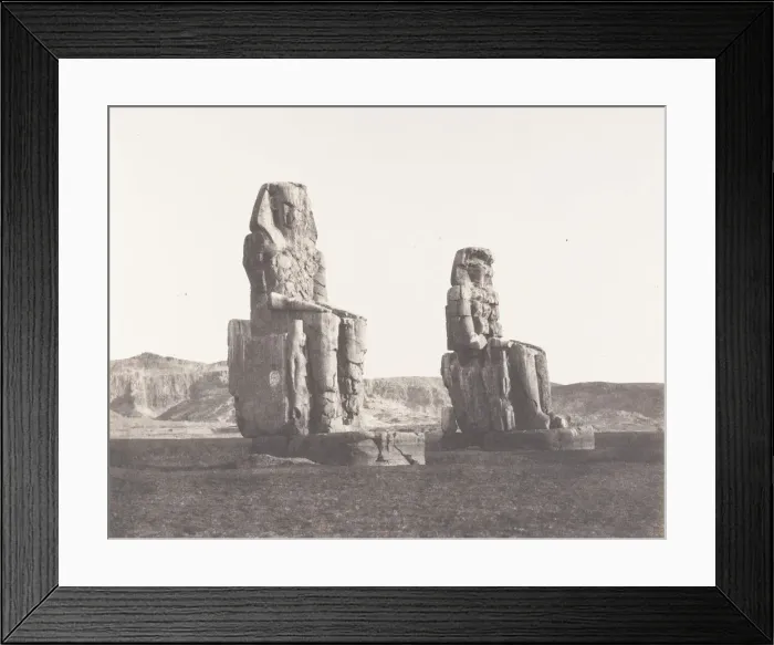 Framed Print : Gournah (Thebes), Colosses (Celui de Droite, Dit de Memnon), 1851-52 Framed Print : Gournah (Thebes), Colosses (Celui de Droite, Dit de Memnon), 1851-52
