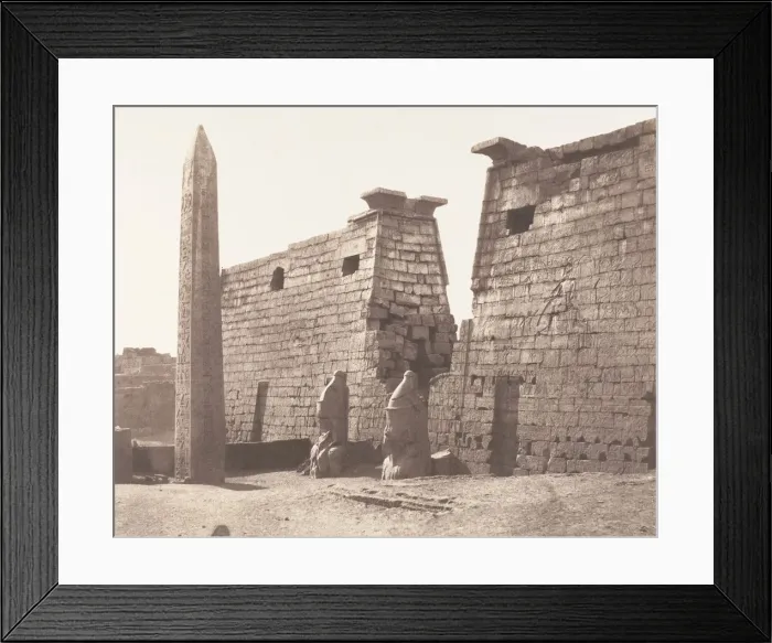 Framed Print : Louksor (Thebes), Construction Anterieure - Pylone Framed Print : Louksor (Thebes), Construction Anterieure - Pylone
