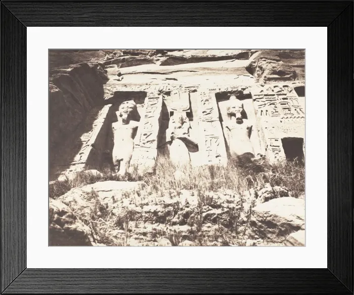 Framed Print : Abou-Sembil, Petit Speos - Partie Gauche de la Facade, 1851-52, printed 1853-54 Framed Print : Abou-Sembil, Petit Speos - Partie Gauche de la Facade, 1851-52, printed 1853-54