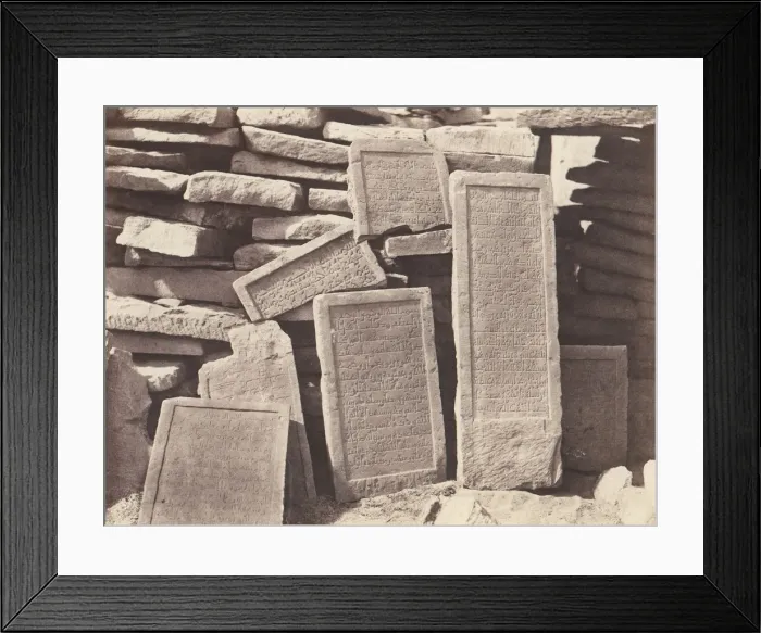 Framed Print : Assouan, Cimetiere Arabe - Inscription Funeraires, 1851-52, printed 1853-54 Framed Print : Assouan, Cimetiere Arabe - Inscription Funeraires, 1851-52, printed 1853-54