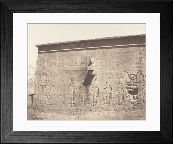 Framed Print : Denderah (Tentyris), Temple d Athor - Face Posterieure, 1851-52 Framed Print : Denderah (Tentyris), Temple d Athor - Face Posterieure, 1851-52