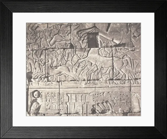 Framed Print : Karnak (Thebes), Enciente du Palais - Details de Sculptures au Point O, 1851-52 Framed Print : Karnak (Thebes), Enciente du Palais - Details de Sculptures au Point O, 1851-52