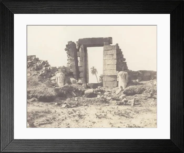 Framed Print : Karnak (Thebes), Premier Pylone - Ruines de la Porte et des Colosses Framed Print : Karnak (Thebes), Premier Pylone - Ruines de la Porte et des Colosses