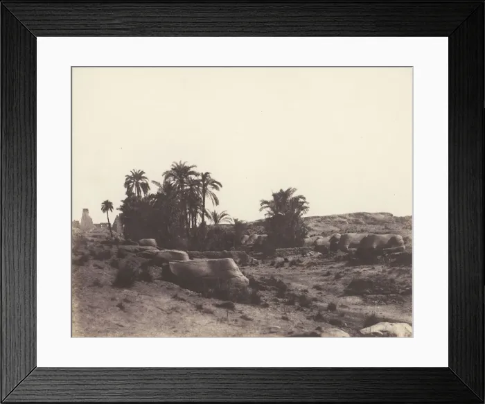 Framed Print : Karnak (Thebes), Avenue de Sphinx - Vue Generale Prise du Point G, 1851-52 Framed Print : Karnak (Thebes), Avenue de Sphinx - Vue Generale Prise du Point G, 1851-52