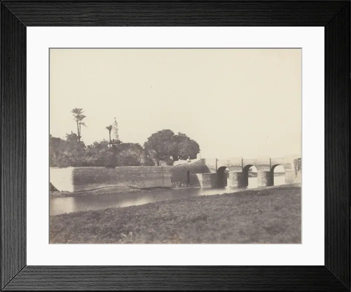 Framed Print : Syout, Pont Sur le Grand Canal, 1851-52, printed 1853-54. Creator: Felix Teynard Framed Print : Syout, Pont Sur le Grand Canal, 1851-52, printed 1853-54. Creator: Felix Teynard