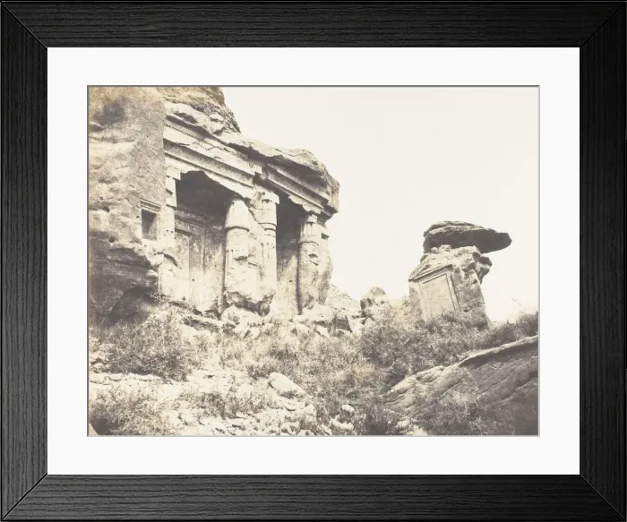 Framed Print : Djebel Selseleh (Silsilis), Steles Architecturales Taillees Dans les C Framed Print : Djebel Selseleh (Silsilis), Steles Architecturales Taillees Dans les C