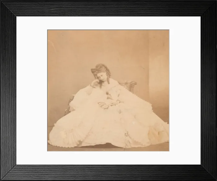 Framed Print : Le peignoir plisie, 1860s. Creator: Pierre-Louis Pierson Framed Print : Le peignoir plisie, 1860s. Creator: Pierre-Louis Pierson
