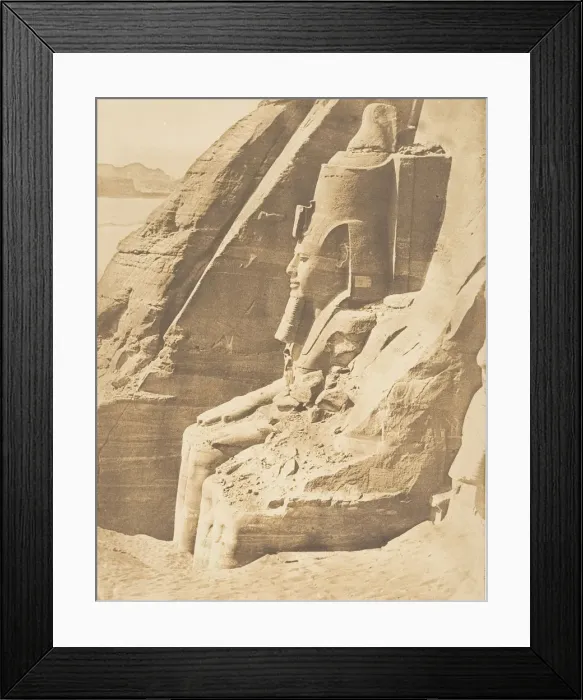 Framed Print : Profil du Colosse oriental du Speos de Phre, à Framed Print : Profil du Colosse oriental du Speos de Phre, à
