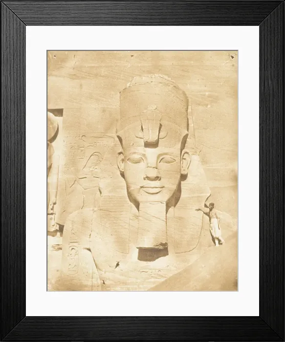 Framed Print : Colosse medial du Speos d Phre, a Abousembil, March 29, 1850
