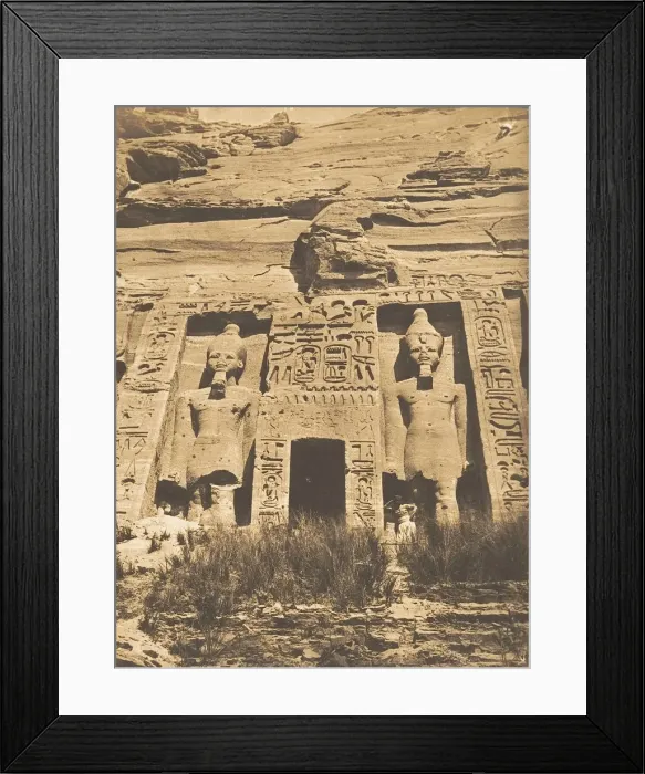 Framed Print : Entree du Speos d Athor, a Abousembil, March 1850. Creator: Maxime du Camp Framed Print : Entree du Speos d Athor, a Abousembil, March 1850. Creator: Maxime du Camp