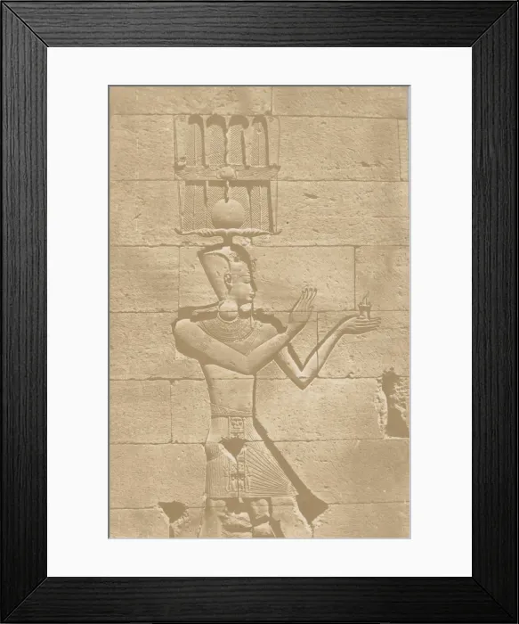 Framed Print : Kalabscheh, sculpture de la facade posterieure du temple. 1849-51 Framed Print : Kalabscheh, sculpture de la facade posterieure du temple. 1849-51