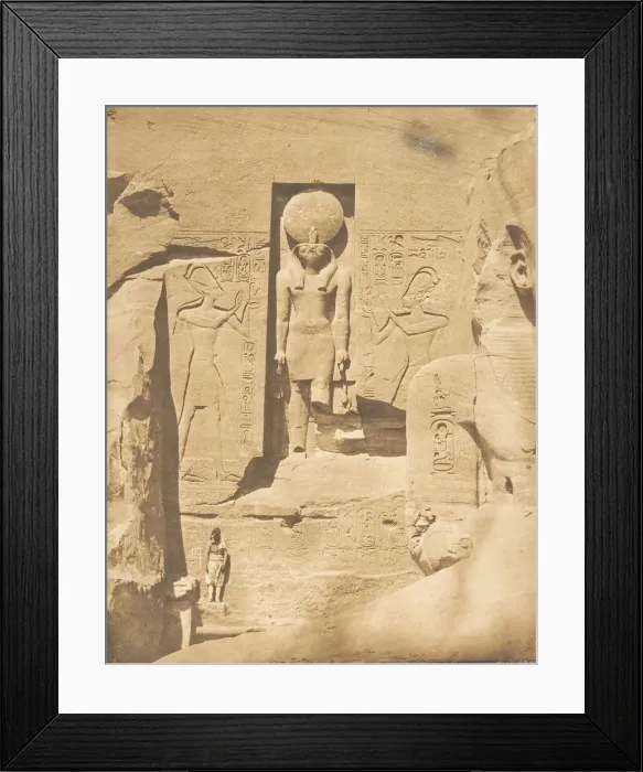 Framed Print : Decoration de l entree du grand Speos d Abousembil (Le Dieu Phré Framed Print : Decoration de l entree du grand Speos d Abousembil (Le Dieu Phré