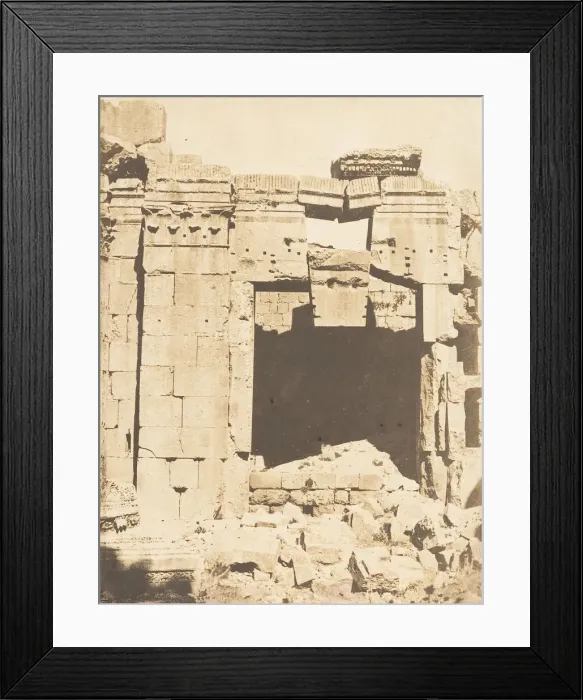 Framed Print : Porte du Temple de Jupiter, a Baalbek (Heliopolis), September 1850 Framed Print : Porte du Temple de Jupiter, a Baalbek (Heliopolis), September 1850