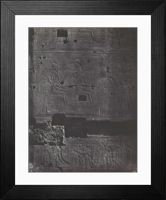Framed Print : Nubie. Grand Temple D Isis A Philoe. Muraille occidentale, 1850. Creator: Maxime du Camp Framed Print : Nubie. Grand Temple D Isis A Philoe. Muraille occidentale, 1850. Creator: Maxime du Camp