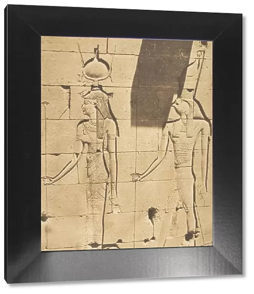Isis et Horus-Arsiesi - Bas-relief du Temple de Kalabcheh (Talmis), April 8, 1850
