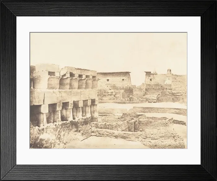 Framed Print : Palais et Village de Louxor, pris du Sud, Thebes, 1849-50. Creator: Maxime du Camp Framed Print : Palais et Village de Louxor, pris du Sud, Thebes, 1849-50. Creator: Maxime du Camp