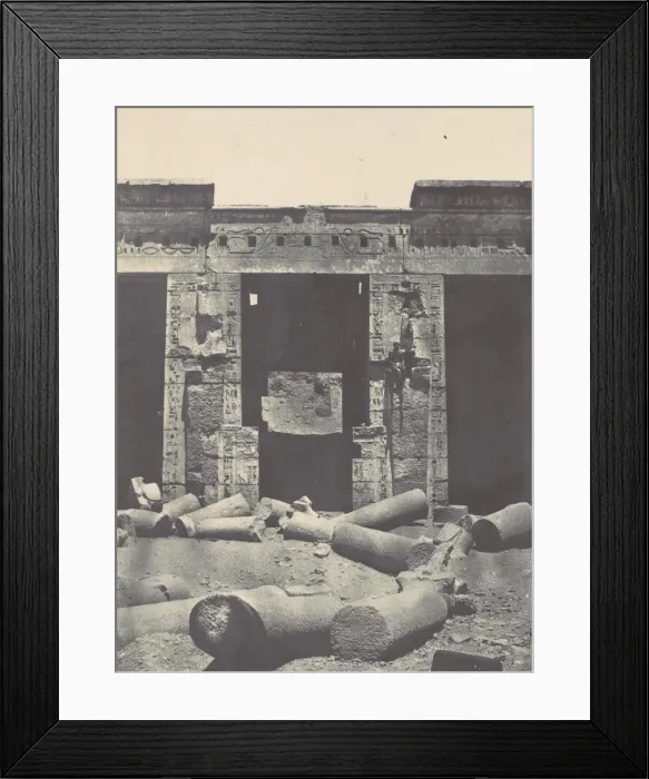 Framed Print : Thebes. Medinet-Habou. Partie orientale du Peristyle du Palais de Ramsè Framed Print : Thebes. Medinet-Habou. Partie orientale du Peristyle du Palais de Ramsè