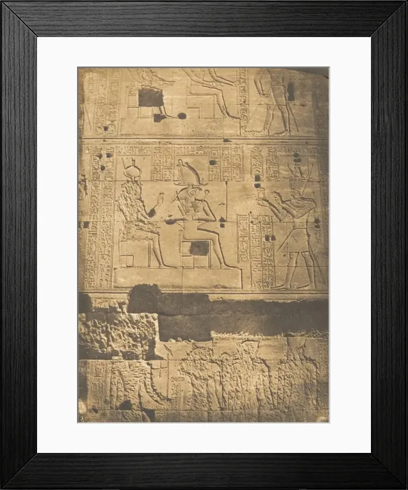 Framed Print : Bas-relief pris sur la muraille occidentale du grand Temple d Isis, a Philae