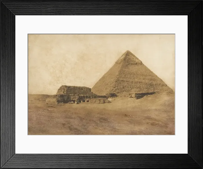 Framed Print : Vue de la seconde Pyramide, prise au Sud-Est, December 1849. Creator: Maxime du Camp Framed Print : Vue de la seconde Pyramide, prise au Sud-Est, December 1849. Creator: Maxime du Camp