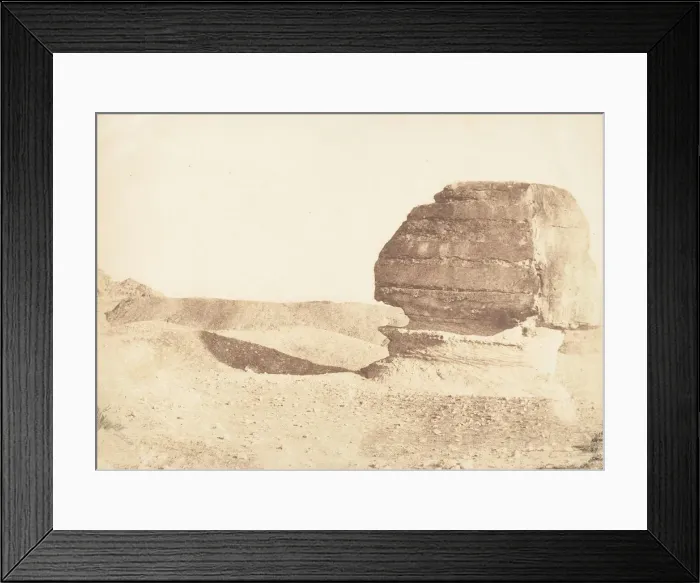 Framed Print : Profile du grande Sphinx, pris du Sud, December 1849. Creator: Maxime du Camp Framed Print : Profile du grande Sphinx, pris du Sud, December 1849. Creator: Maxime du Camp