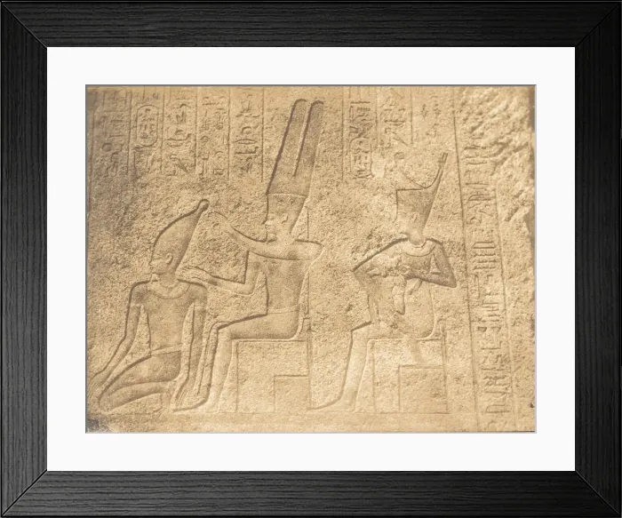 Framed Print : Sculptures exterieures du Sanctuaire de granit du Palais de Karnac Framed Print : Sculptures exterieures du Sanctuaire de granit du Palais de Karnac