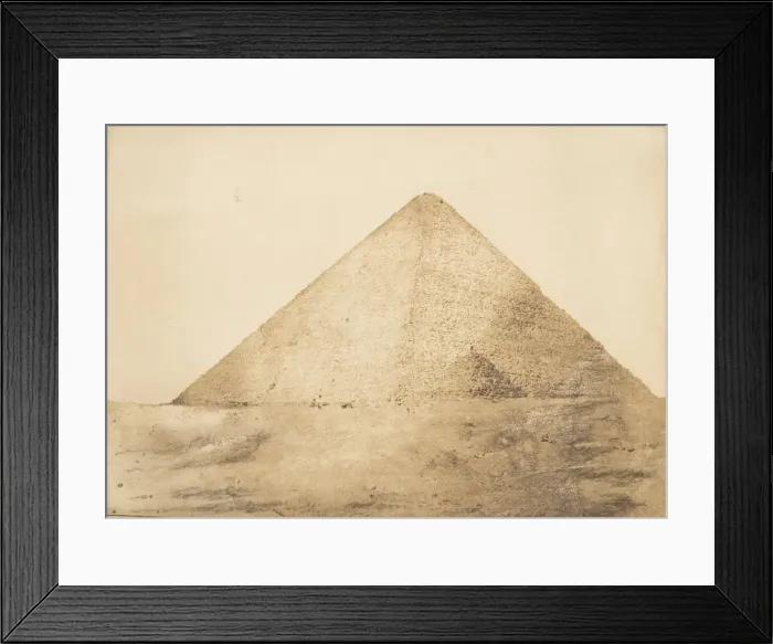 Framed Print : Vue de la grande pyramide (Cheops) prise a l angle S. E. December 1849 Framed Print : Vue de la grande pyramide (Cheops) prise a l angle S. E. December 1849
