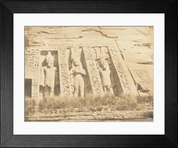 Framed Print : Moitie de la facade du Speos d Athor, à Framed Print : Moitie de la facade du Speos d Athor, à