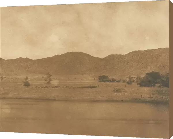 Vue prise du Nord-Est de Philae - Village de Kolokina, 1849-50. Creator: Maxime du Camp