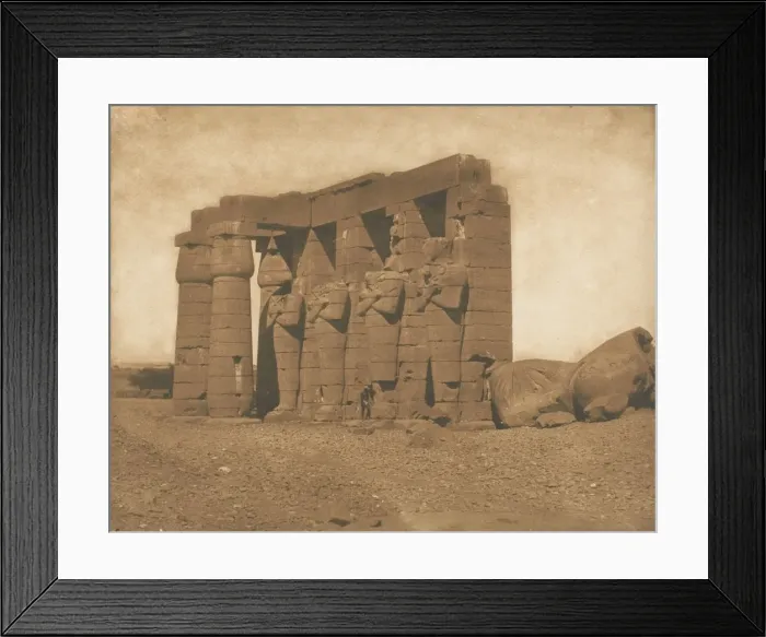 Framed Print : Colosses du Ramesseum, 1850. Creator: Maxime du Camp