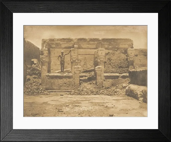 Framed Print : Hypetre d Athor, sur la Terrasse du grande Temple de Denderah (Tentyris) Framed Print : Hypetre d Athor, sur la Terrasse du grande Temple de Denderah (Tentyris)