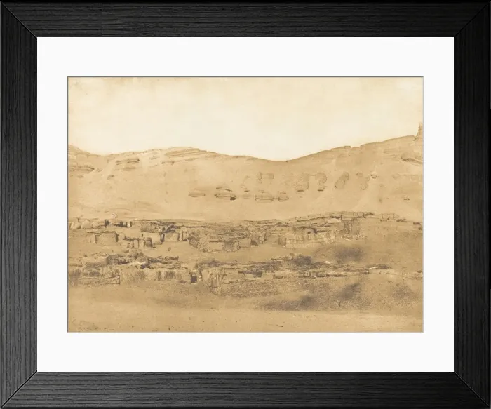 Framed Print : Vue du Village de Garara, 1850. Creator: Maxime du Camp Framed Print : Vue du Village de Garara, 1850. Creator: Maxime du Camp