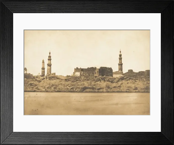 Framed Print : Vue de Girgeh et du littoral enleve - par l inondation du Nil, 1849-50 Framed Print : Vue de Girgeh et du littoral enleve - par l inondation du Nil, 1849-50