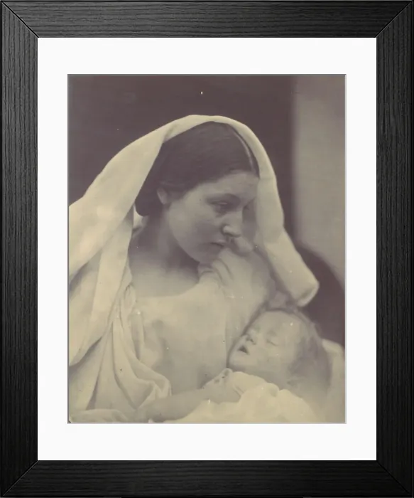 Framed Print : La Madonna Riposata, 1864. Creator: Julia Margaret Cameron Framed Print : La Madonna Riposata, 1864. Creator: Julia Margaret Cameron
